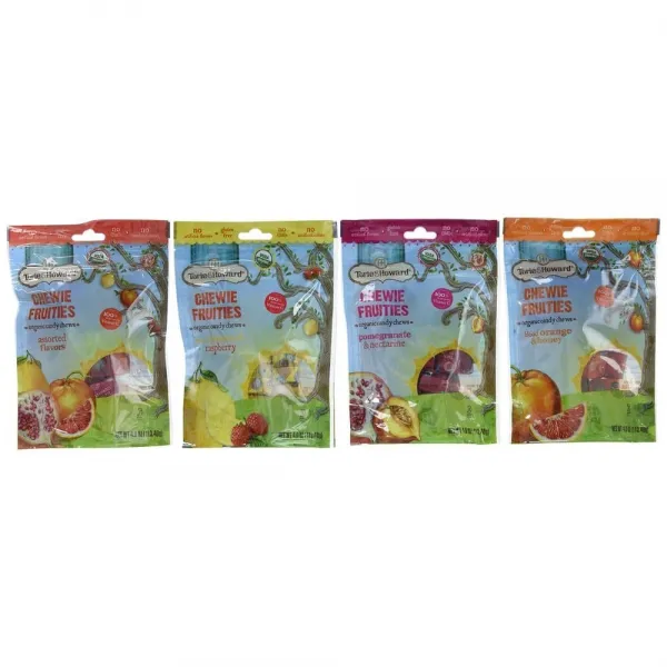 토리앤하워드 츄위 후르티 오가닉 캔디 Torie & Howard Organic Chewie Fruities Candy 4oz(113.4g) 4팩, 113.4g