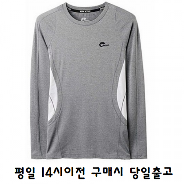 네파 SS시즌 여성 엠블레마 라운드 긴팔 티셔츠 **7C65312
