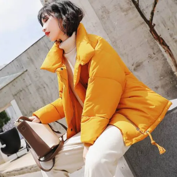 가바바 여자 겨울 숏패딩 단아하면서 깜찍한 스타일 두꺼운 터틀넥 포인트 데일리 패딩점퍼 G40278