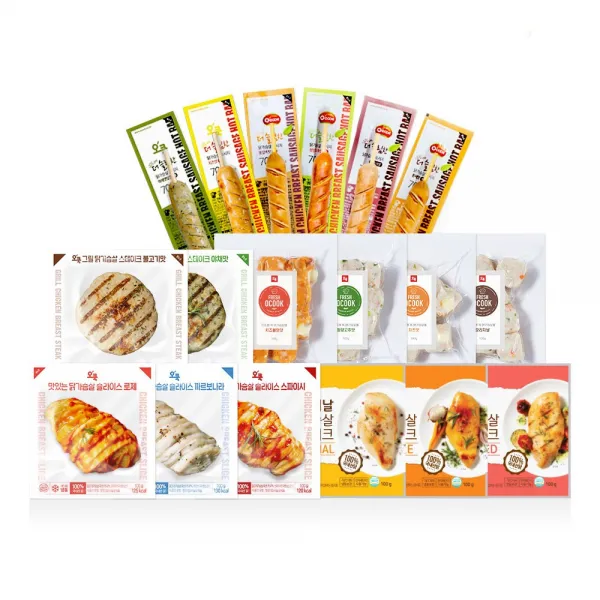 오쿡 [신제품출시기념] 닭가슴살 Best 18종 맛보기 세트 (47% 기간한정할인), 1세트