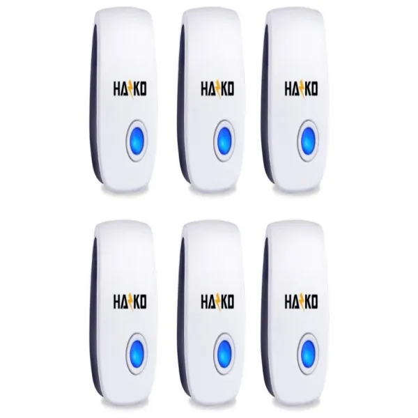HAZKO Ultrasonic Pest Repellent 하즈코 울트라소닉 해충 구충제 6 Packs - Electronic and Ultrasound, 6개