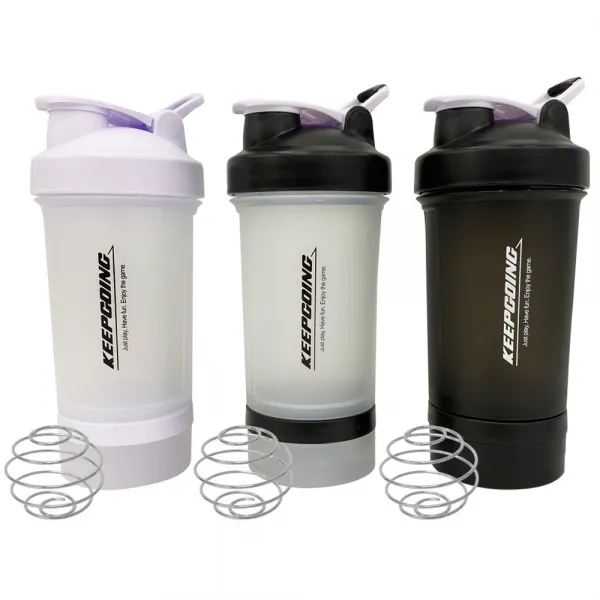 [1+1] 킵클린 쉐이크통 손세척 파우더통 분리 헬스 쉐이커, 라인블랙+라인블랙, 600ml