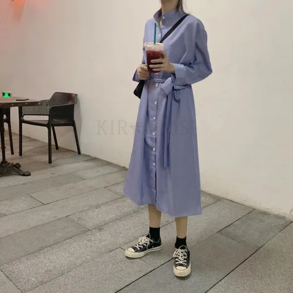 Kirahosi 셔츠원피스 공항패션 여성 대학생 데일리룩 70호+ 덧신 증정 Hhf1s97