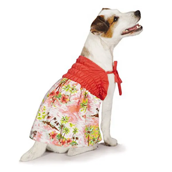 Casual Canine Hawaiian Breeze Sundress Medium Coral 캐주얼 송곳니 Hawaiian Breeze Sundress Medium Cora, 1