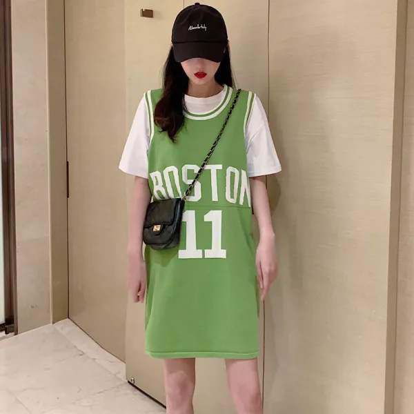 에이프릴래빗 레드 민소매 T여성 와이드 Bf미디기장 롱 니트 베스트 스커트 투피스 20se166