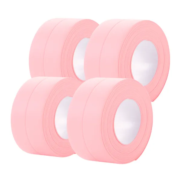 일상나눔 PVC 틈새차단 방수테이프 3.8 cm x 3.2 M, 핑크 4개