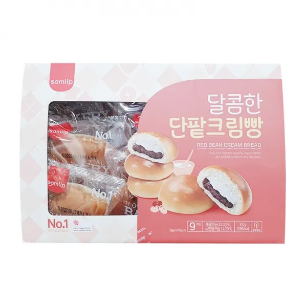 삼립 단팥크림빵 9입, 1개