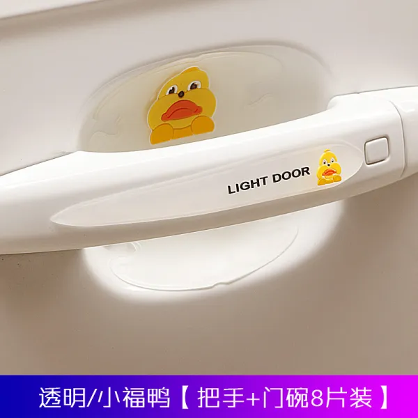 블랙 테크 자동차 보호막 혼다 크브 어코드 도어 핸들 스티커 손스림 방지 스크래치 볼, 투명 오리 손잡이 문접시 8피스 룩
