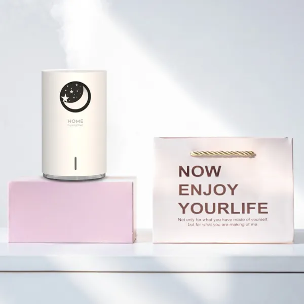 가전 제품 USB 가습기 300ml 귀여운 애완 동물 초음파 LED 램프 Humidificador 쿨 안개 아로마 에어 오일 디퓨저 로맨틱 컬러, 별달흰자 ☆700ML<EMJ700ML