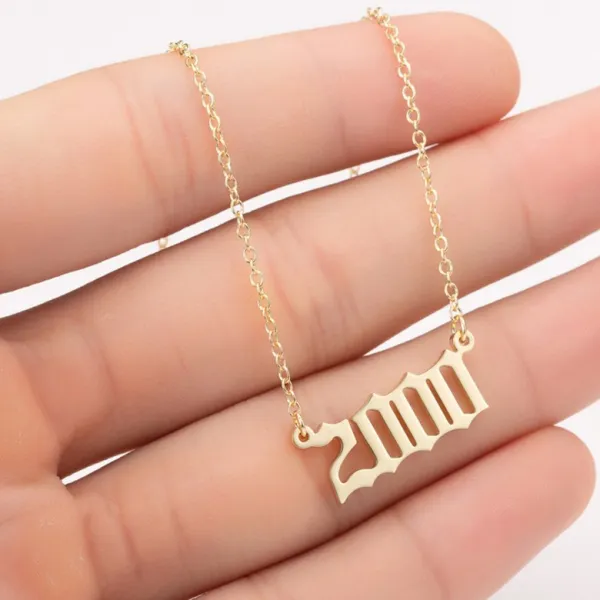 목걸이 생일 선물은 Collares 금 년 수 2000-2009 Pendan를 개인화했습니다CJJ91120892
