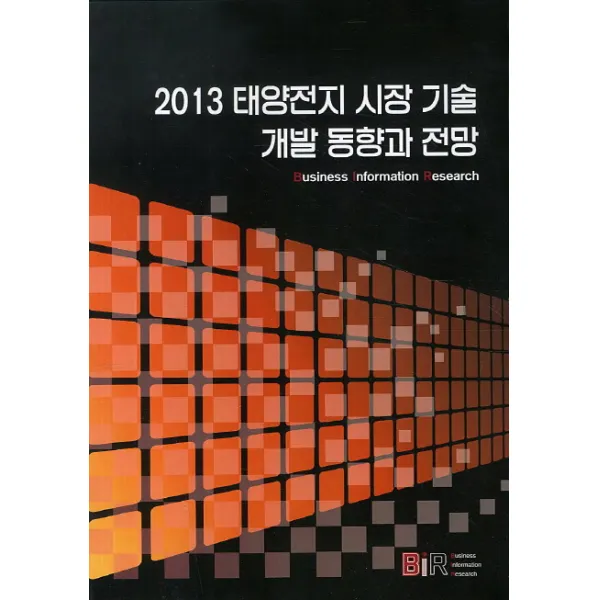 2013 태양전지 시장 기술 개발 동향과 전망, 비아이알