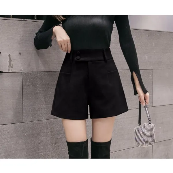 가심비 여성 예쁜 허리라인 모직 반바지 치마바지 바지 gg023K120919