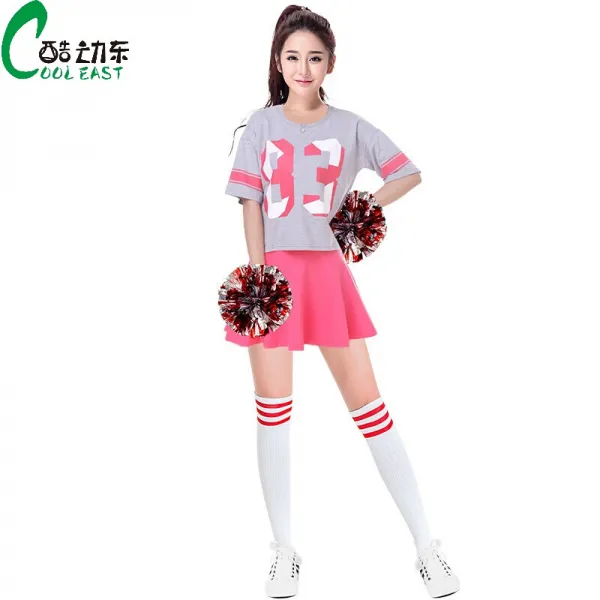 멱 범 서치대 무용 복장 여운동회 개막식 의류 라라라조 에어로빅 여름 신형 초등학생단 체조 의상 무복 분백 세트 S