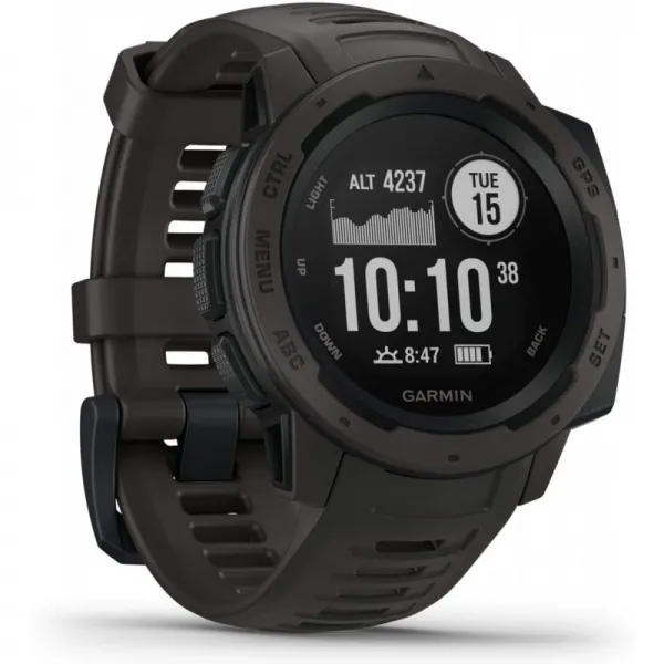 Garmin 010-02064-00 GPS가 장착 된 본능적이고 견고한 실외 시계 Glonass 및 Galileo 심박수 모니터링 및 3 축 나침반 흑