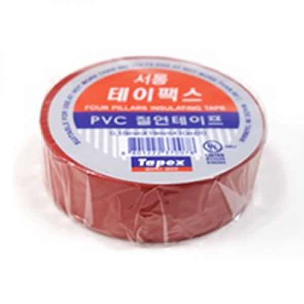[서통] 전기절연테이프 19mm x 10M 적색 (10개묶음) PVC 배선 전선 작업 신충성