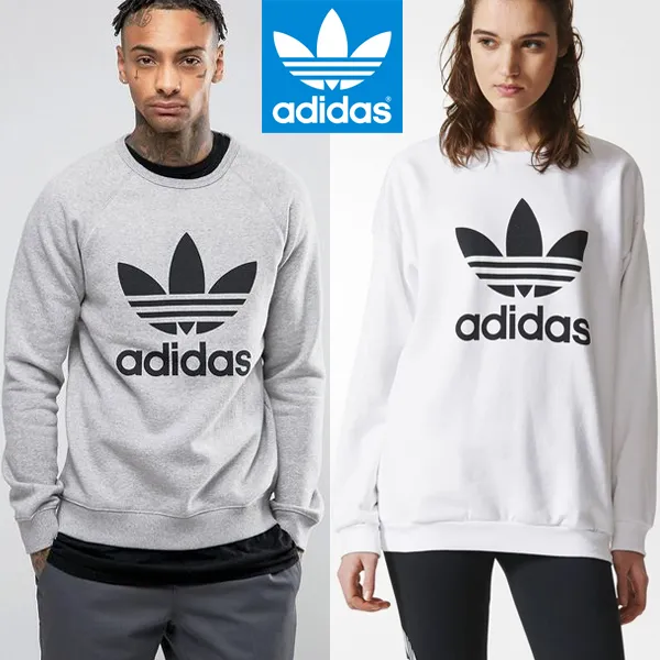 아디다스 맨투맨 화이트 그레이 블랙 정품 라운드티