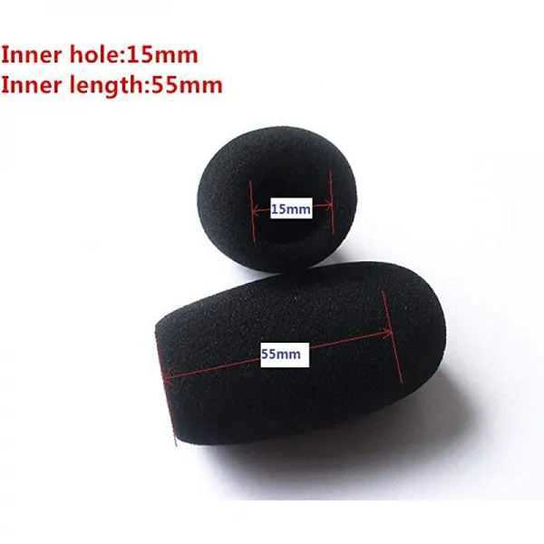 M 1555 1 5cm 내경 대형 폼 마이크 앞유리 마이크 커버 8팩 미니 엽총 마이크 대형 헤드셋 및 데스크톱 마이크와 함께 사용, 상세페이지 참조