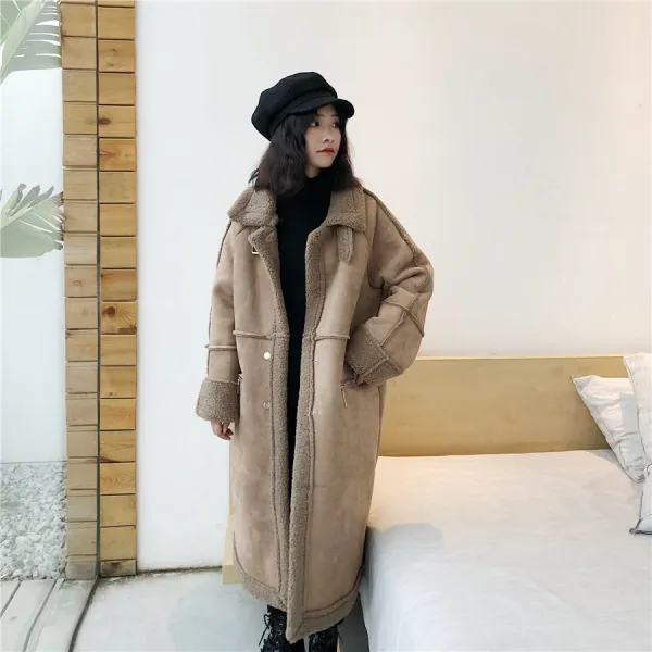 점퍼 여성 겨울 양털 코트 롱 무스탕 데일리룩 자켓o20 Wcf13