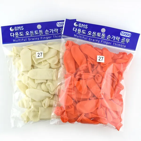 BMS 10000 오돌토돌 다용도 손가락 골무 (100개입) 손가락골무, 1개, 주황L