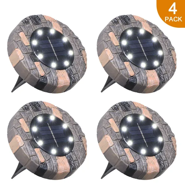 톰샤인 Tomshine 태양 광 지하등 IP65 보호 등급, White 4pcs