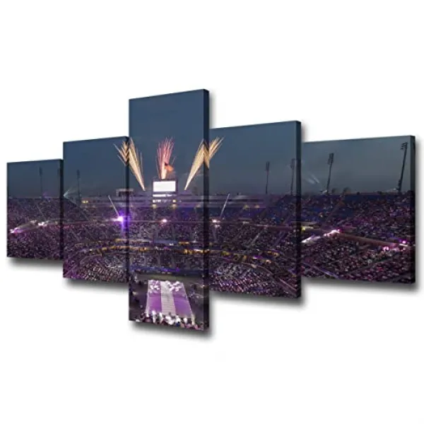 NMT 5 Psc 캔버스 벽 예술 US 오픈 테니스 토너먼트 사진 침실 거실 장식 개회식 캔버스 [50''Wx24''H- Artwork-05] - P056107VD12TDD9