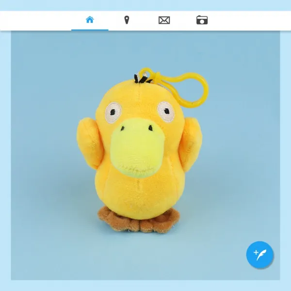 우기찬스 도달 장신구 요염한 사람 작은 벽걸이 부품 큰부리오리 피규어 큐트 털 백팩 도달 오리