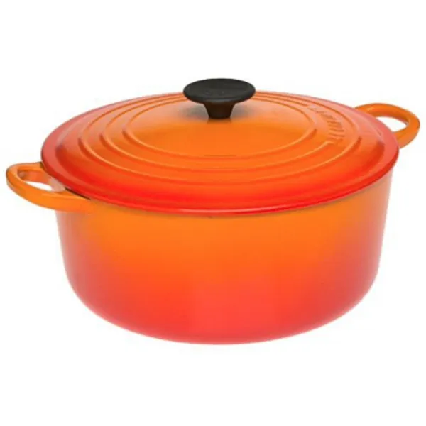 르크루제(Le Creuset) 주물 냄비 20 cm 오렌지 가스 IH 오븐 식세기 대응 일본 정규 판매품, 기본형 + 옵션2, 20cm