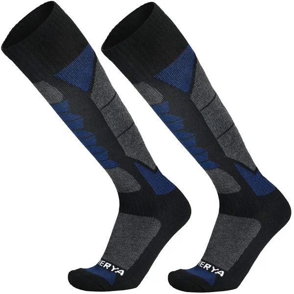 WEIERYA SKI SOCKS 2-PACK MERINO WOOL ANTI-PILLING WOOL 스키 SOCKS는 SUITABLE 표준 다발 내분비선 성신 생물 &. 여