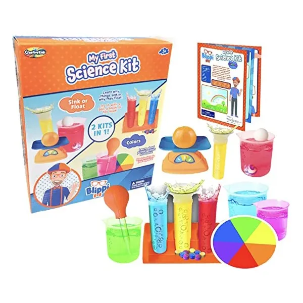놀랍다! Toys Blippi 나의 첫 번째 과학 키트 : 색상 실험 + 싱크 또는 플로트-슈퍼 세트 2 개 키트 1 개!