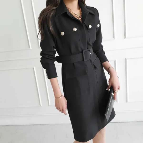 금찌 르니 포켓 카라원피스(벨트) TS5745D