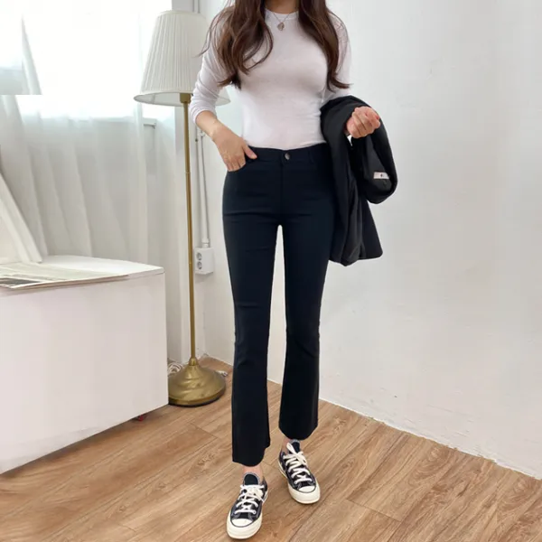 가비진 편해요 슈퍼스판 블랙 부츠컷 S~3XL