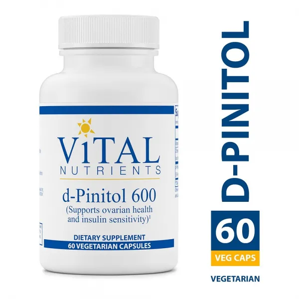 Vital Nutrients D Pinitol 600mg 60 여성 난소 건강, 1개, 1병
