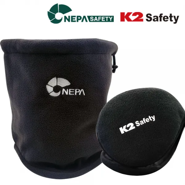 [네파 다크그레이 넥워머 + K2 safety 맥스귀마개] 넥게이터 목토시 방한용품 세트