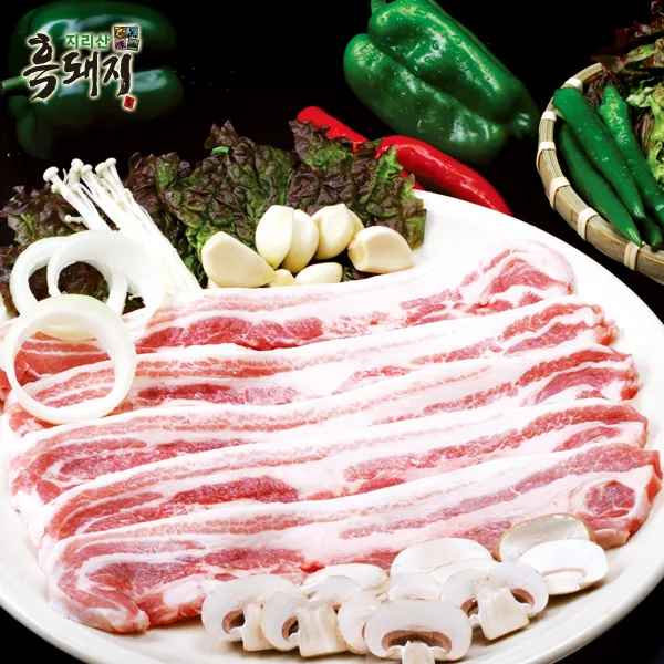 지리산흑돼지 지리산 흑돼지, 삼겹살500g, 1개