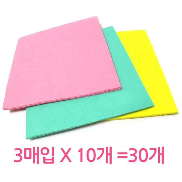 천연펄프행A급30장(3P)x10봉/행주, 3매입, 10세트