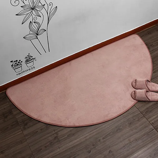 LKEY 극세사 모던 반원러그 카페트 거실카페트, 코코아