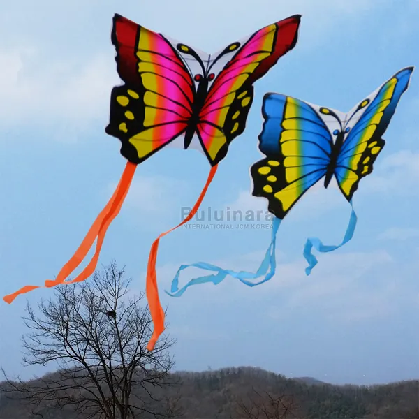 buluinara 동물모양 나비 연 (대형연 가오리연 모양연 인기연) 연날리기, 청나비