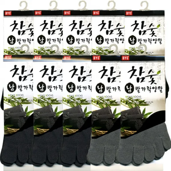 BYC 참숯 남 발가락양말