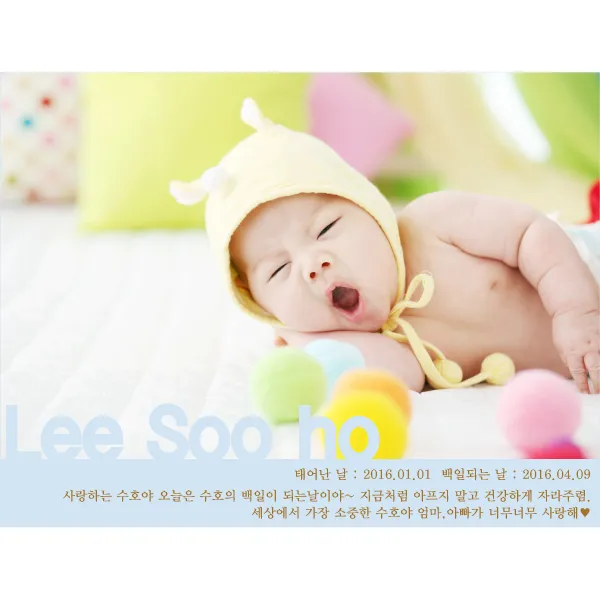 e베이비랜드 포토형 현수막, 이름표하늘, 1개