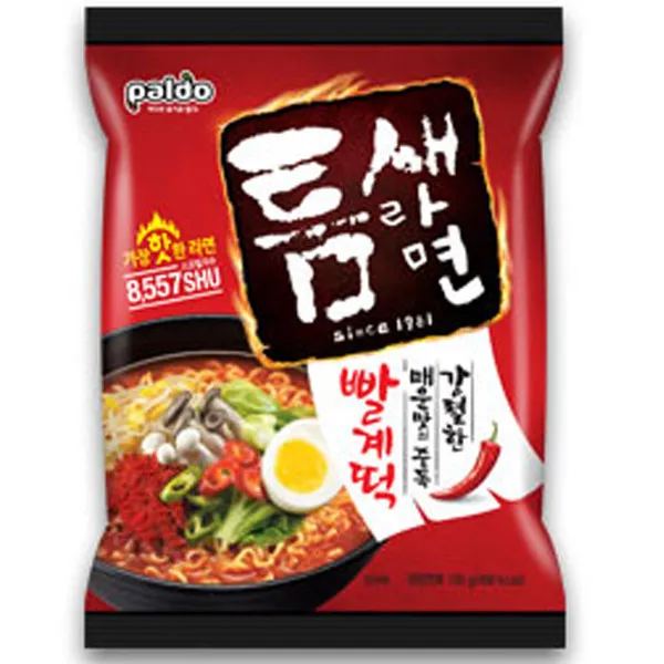 팔도 틈새라면 빨계떡 120g 5개