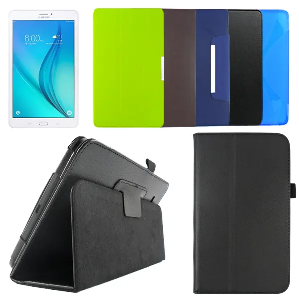 더조은셀러 갤럭시탭E 8.0 전용 케이스 T370, 갤럭시탭E 8.0 가죽 케이스, 블랙
