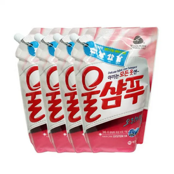 울샴푸 오리지널 울세제 리필 1.3l 4개