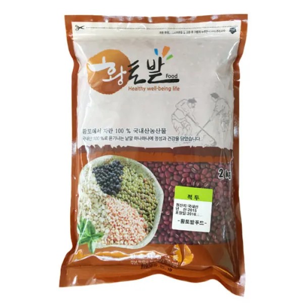 [황토밭푸드] 국내산 100% 팥(적두), 1개, 2kg