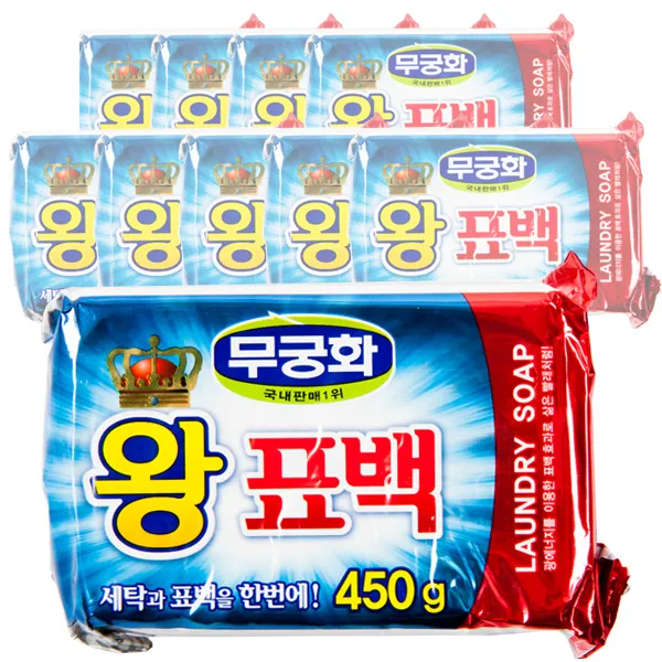 무궁화 왕표백 세탁비누 450g, 10개
