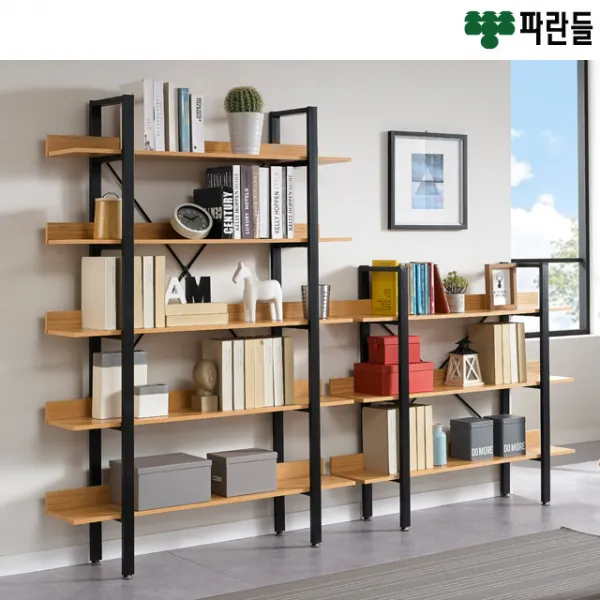 [파란들]모노 1200 철재 3단선반 책장 위더스, 블랙