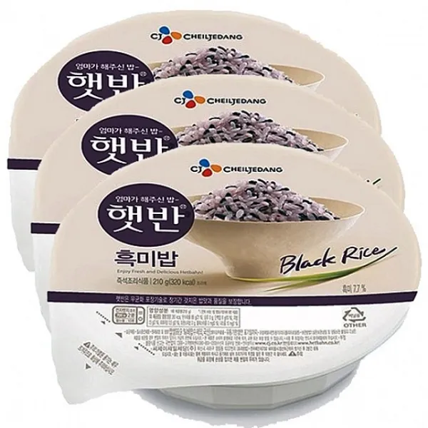 보드미 흑미밥 CJ)햇반 특유의 원리 압력 210gx12개, 210g, 12개