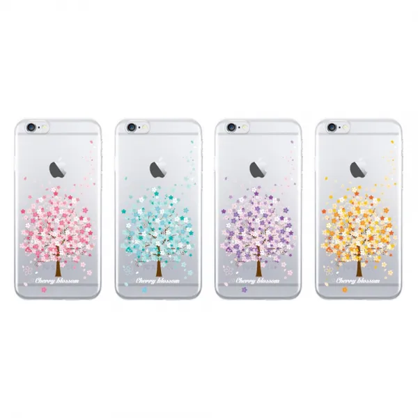 비고컴퍼니 로맨틱컬러 벚꽃 투명 젤리 케이스