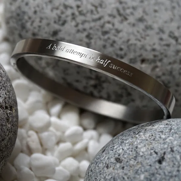 디바테일 [각인팔찌]6mm Lettering Simple Bangle 패션 팔찌