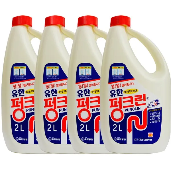 유한락스 펑크린 배수구세정제 2l 4개