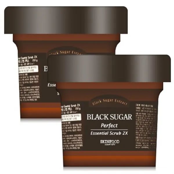스킨푸드 블랙슈가 퍼펙트 에센셜 스크럽 2x 210g 2개